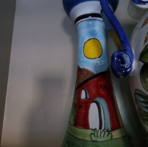 Nino Parrucca Large Italian Hand-Painted Candlestick - Picture 2 of 10